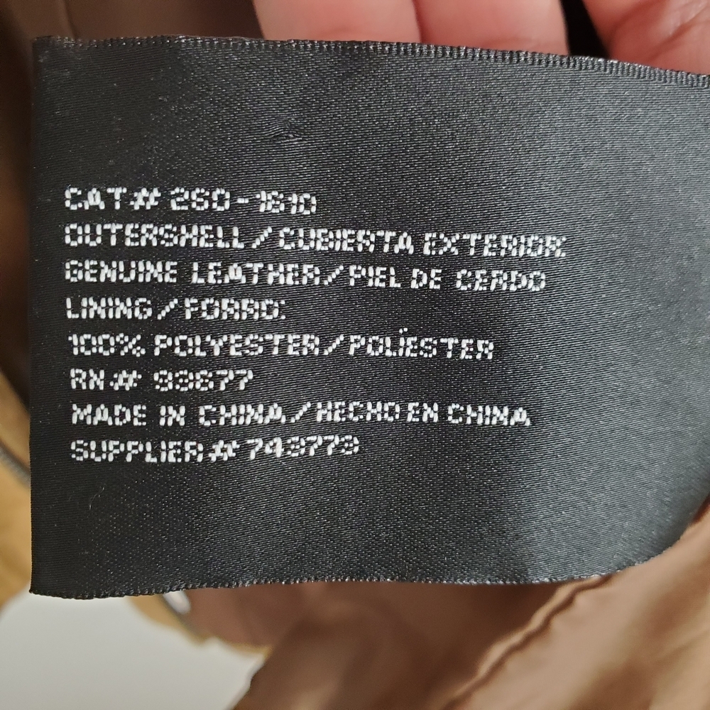 St. John's Bay Tan Suede Leather Jacket. Machine Washable. XL - Picture 4 of 11